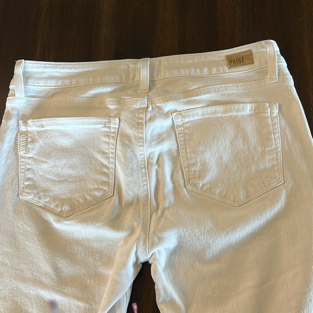 Paige Kylie Crop White Denim. Size 28 - Picture 2 of 8